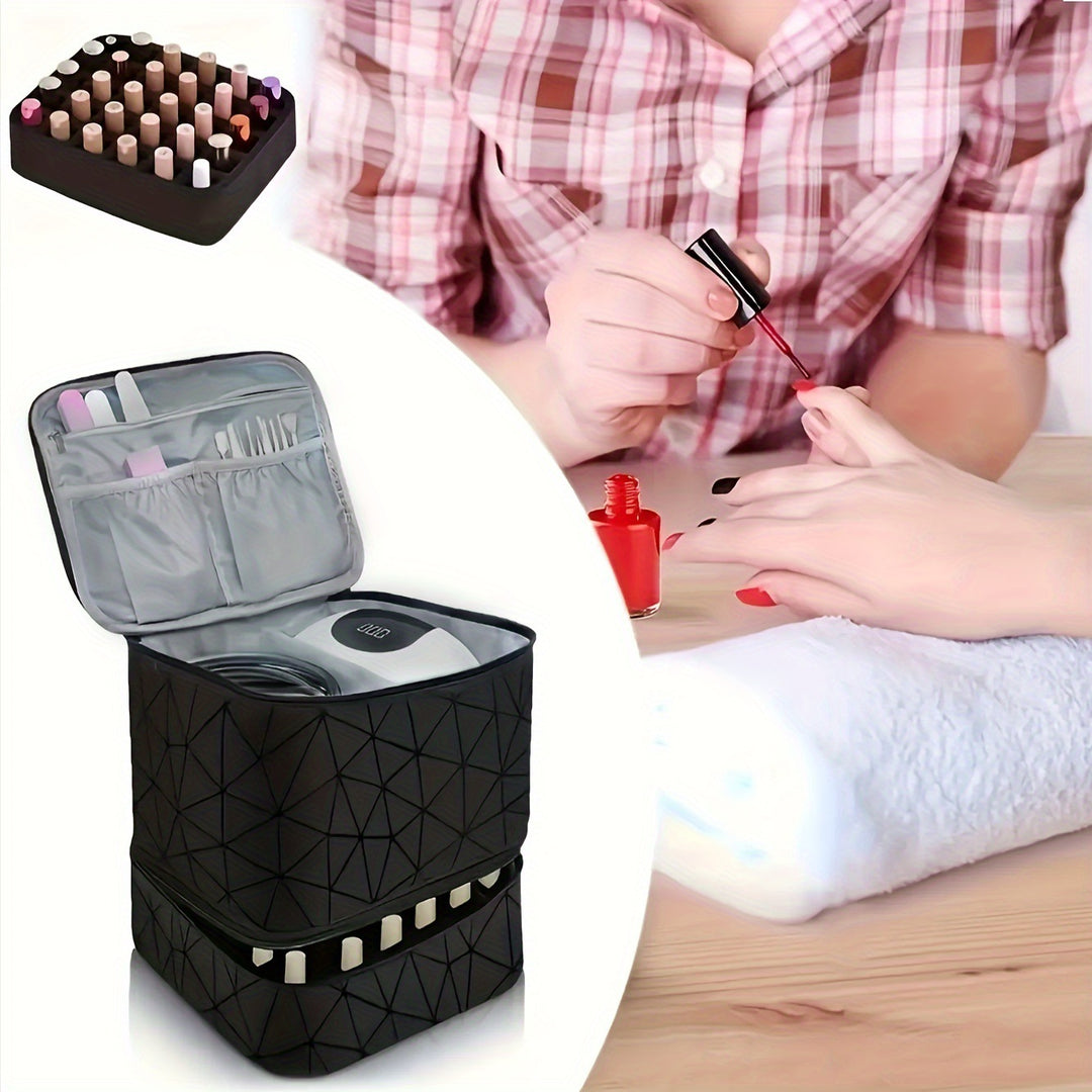 Cosmetic Organizer Bag with Dual Design and Sturdy Interior Lining Bowlift