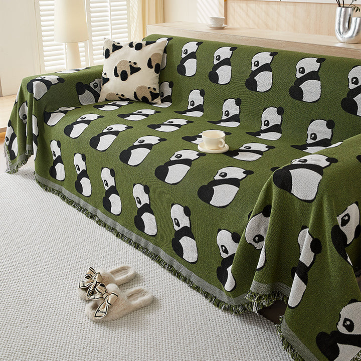 Cozy Panda Pattern Throw Blanket