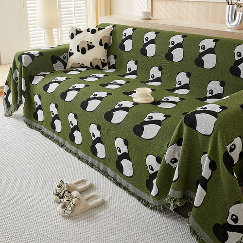 Cozy Panda Pattern Throw Blanket