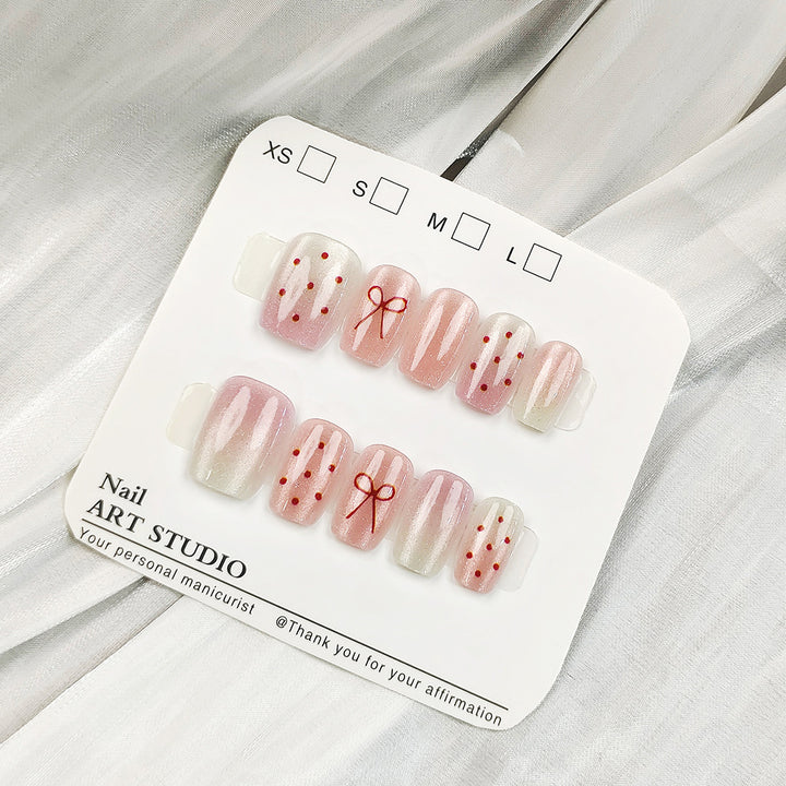Artificial nails with Elegant Ombre Design Bowlift
