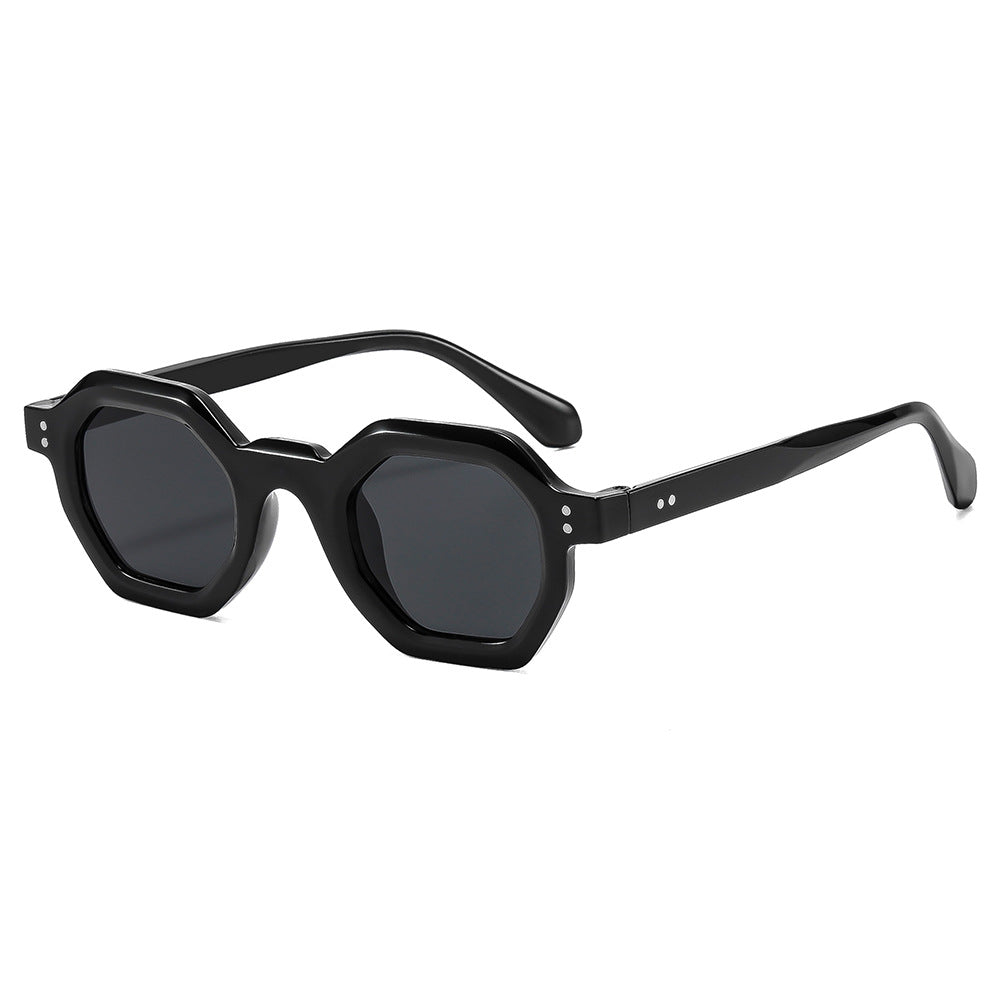Women's octagonal sunglasses with stylish pattern and UV protection Bowlift