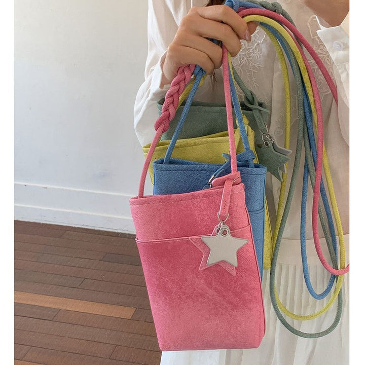 Fashionable shoulder bag with braided shoulder strap Bowlift