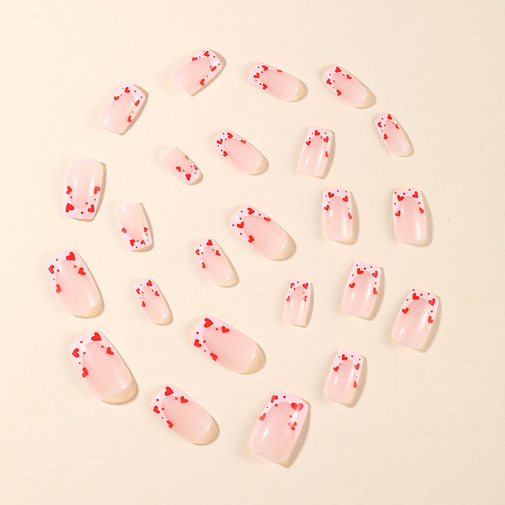 Heart-Accent Nail Art Set Bowlift