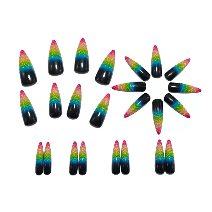Artistic Leaf-Shaped Nail Extensions Bowlift