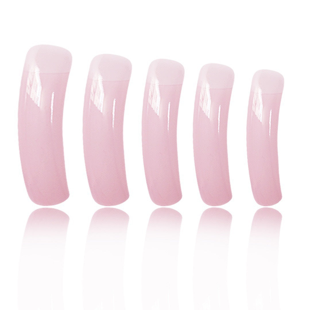 Premium Long Transparent Press-On Nail Enhancements Bowlift