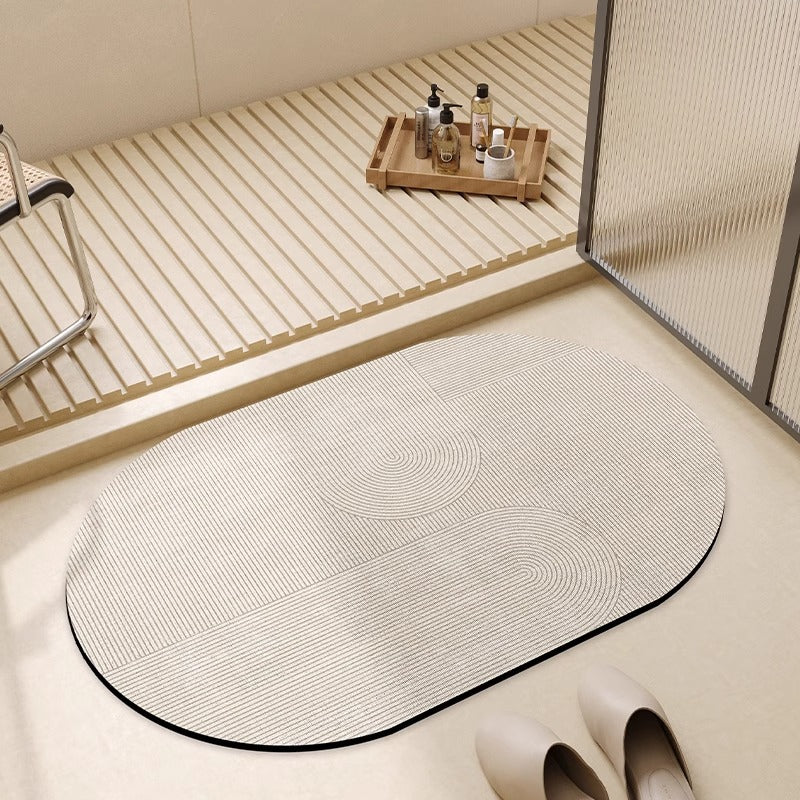 Geometric Design Bath Rug Bowlift