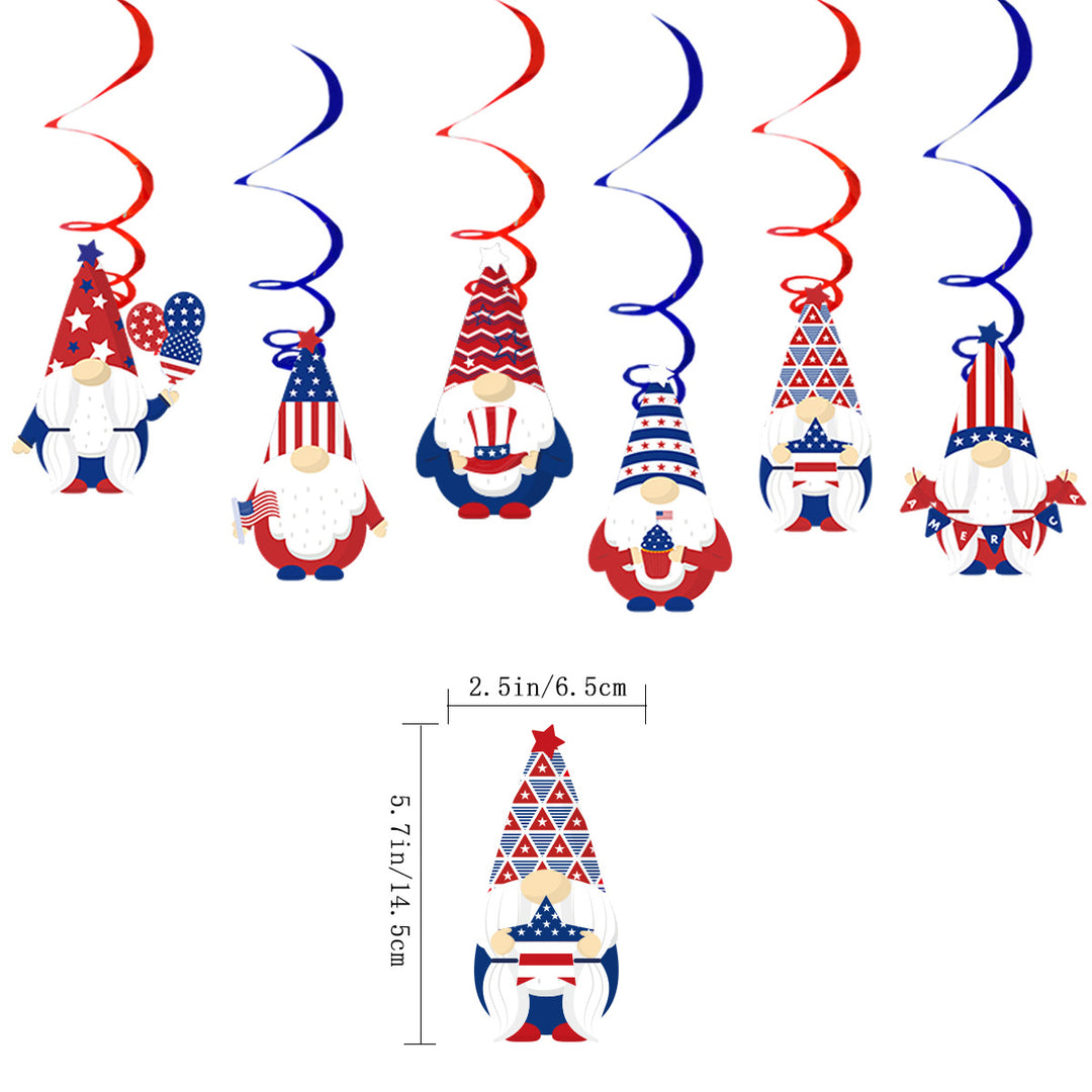 Unisex nan festive party decoration set for Independence celebration with garlands balloons cake and cupcake toppers Bowlift