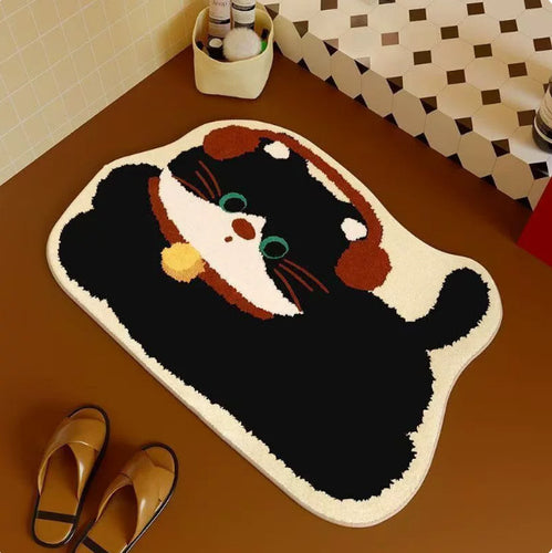Cute Cat-Themed Bath Mat