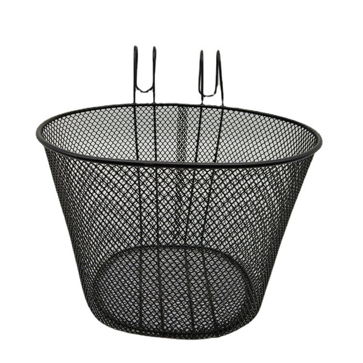 mesh front bicycle basket with over-the-handlebar hooks Bowlift