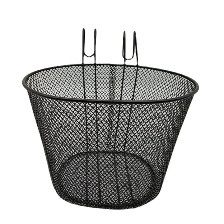 mesh front bicycle basket with over-the-handlebar hooks Bowlift