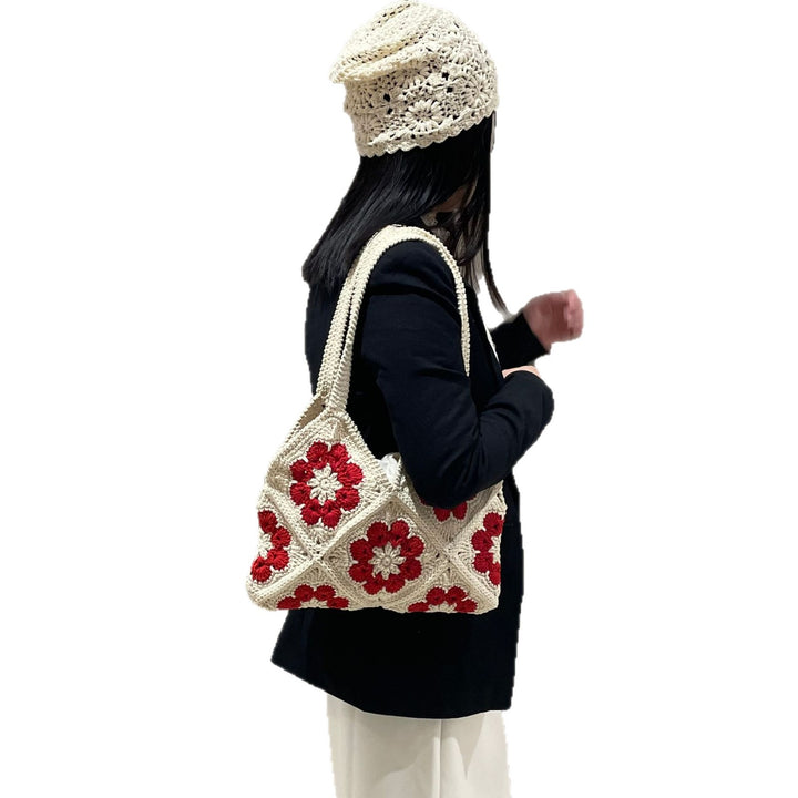 Handcrafted Flower Pattern Bag Bowlift