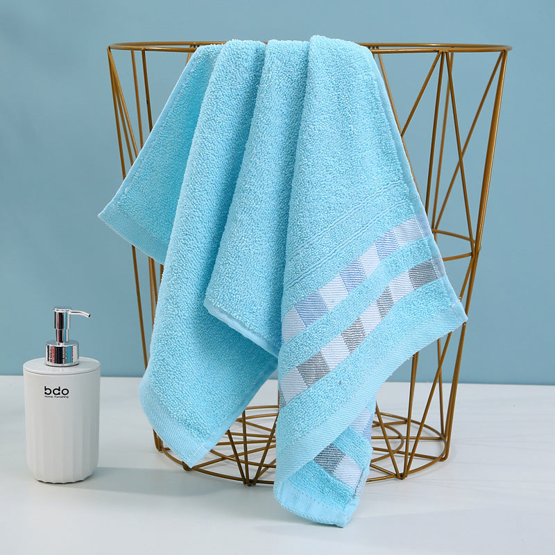 Terry Bath Towel With Luxurious Check Pattern Bowlift