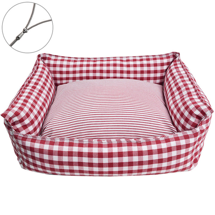 Stylish Checked Dog Bed