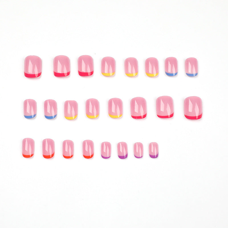 Nail art with colorful tips Bowlift