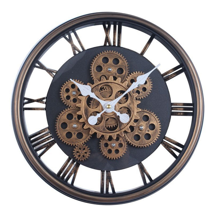 Wall Clock in Industrial Steampunk Design Bowlift