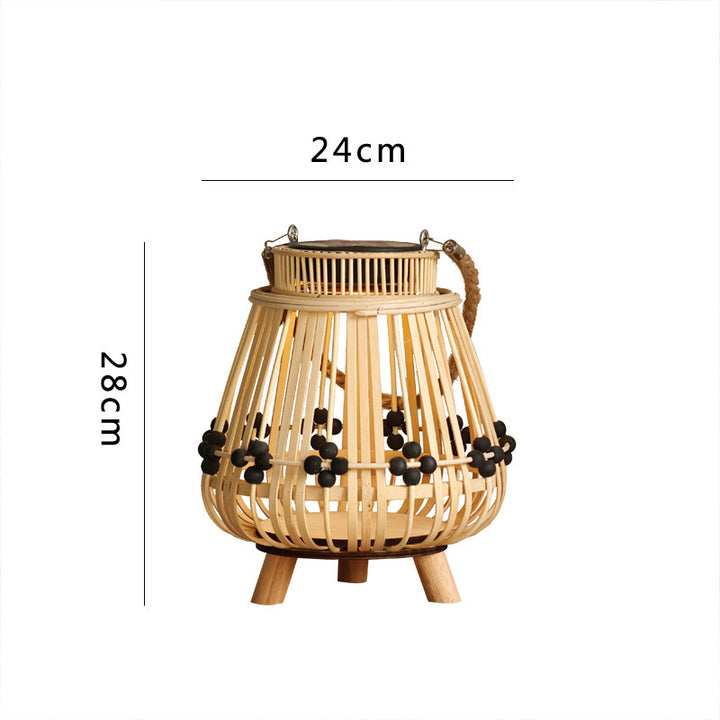 Decorative light source with natural rattan Bowlift