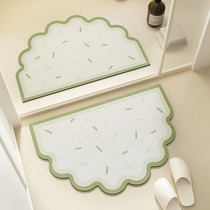 Floral Pattern Bath Mat Bowlift