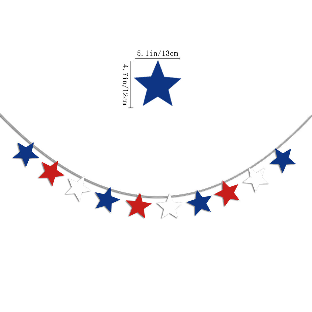 Unisex nan patriotic decorative bunting banner set with pre-strung USA letters and star garlands Bowlift
