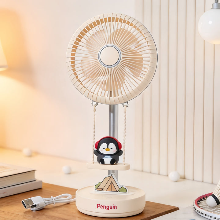 Women's Portable USB Desk Fan with Cute Design Bowlift