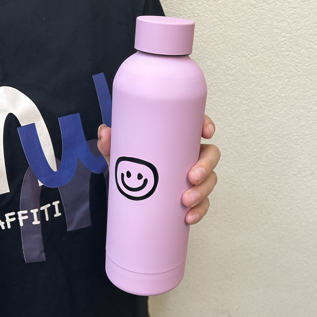 Women's Insulated Bottle with Cheerful Smiley Design Bowlift