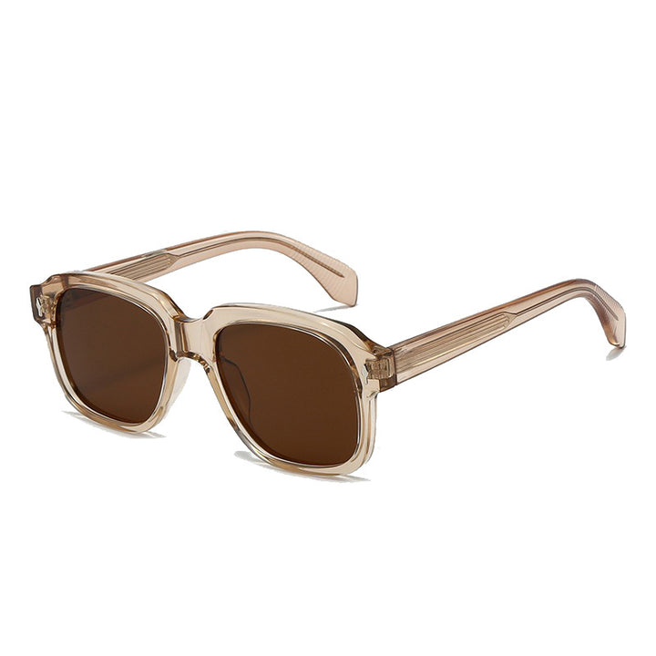 Women Fashionable Square Sunglasses with Transparent Frame and Sturdy Lenses Bowlift