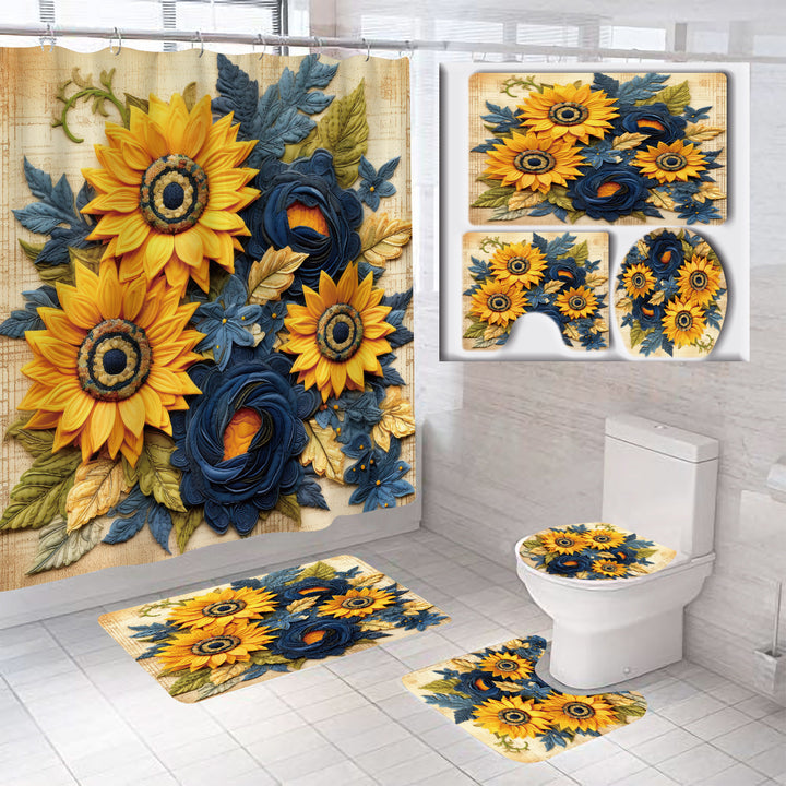 Floral Bathroom Set Bowlift