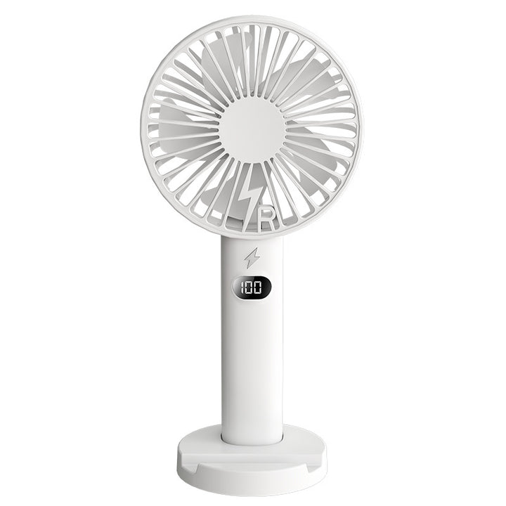 Unisex Portable Hand Fan with Digital Display Bowlift