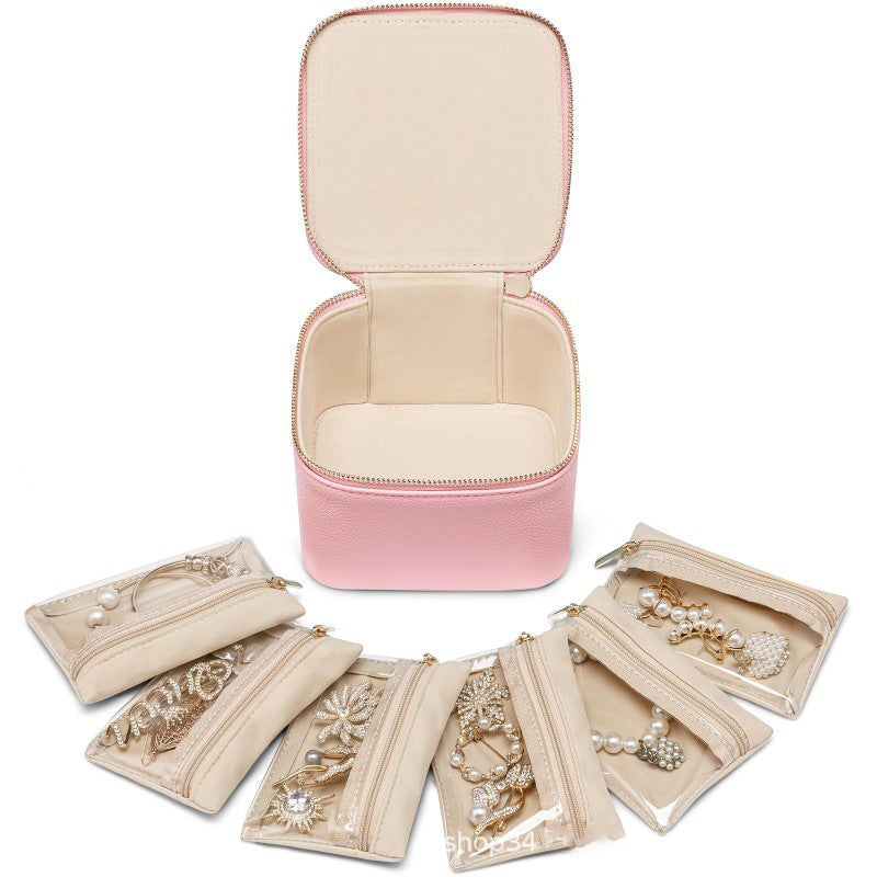 Cosmetic organizer handbag with transparent compartments Bowlift