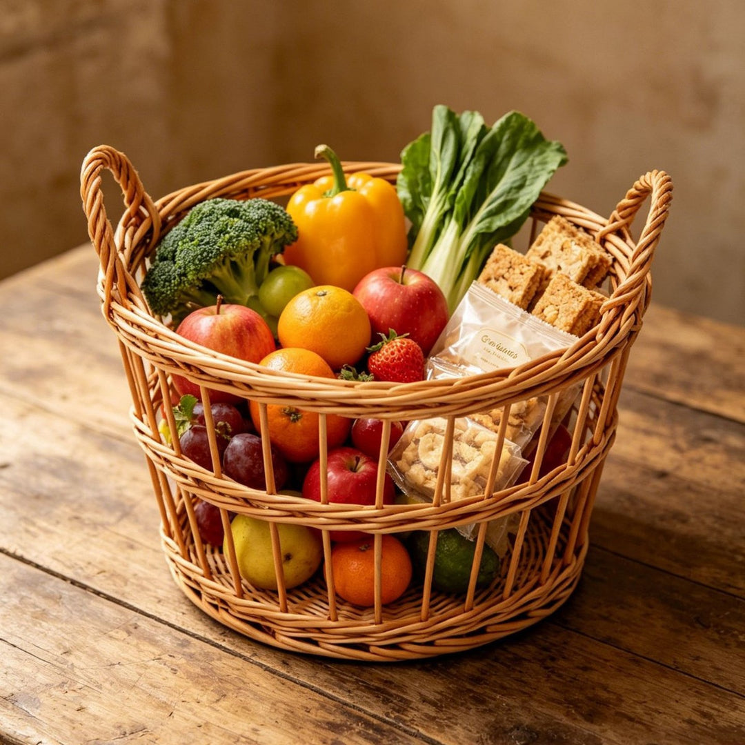 Handcrafted storage basket with weaving Bowlift