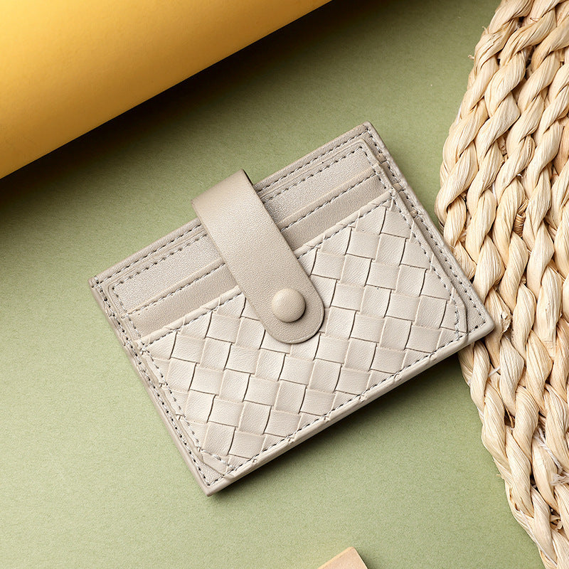 Braided Leather Card Holder Wallet Bowlift
