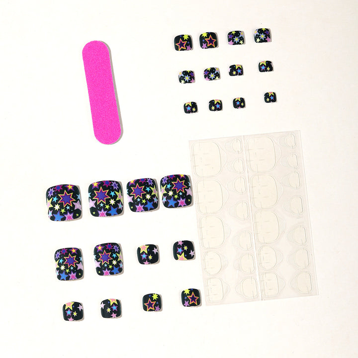 Cat-Themed Pedicure Nail Art Bowlift