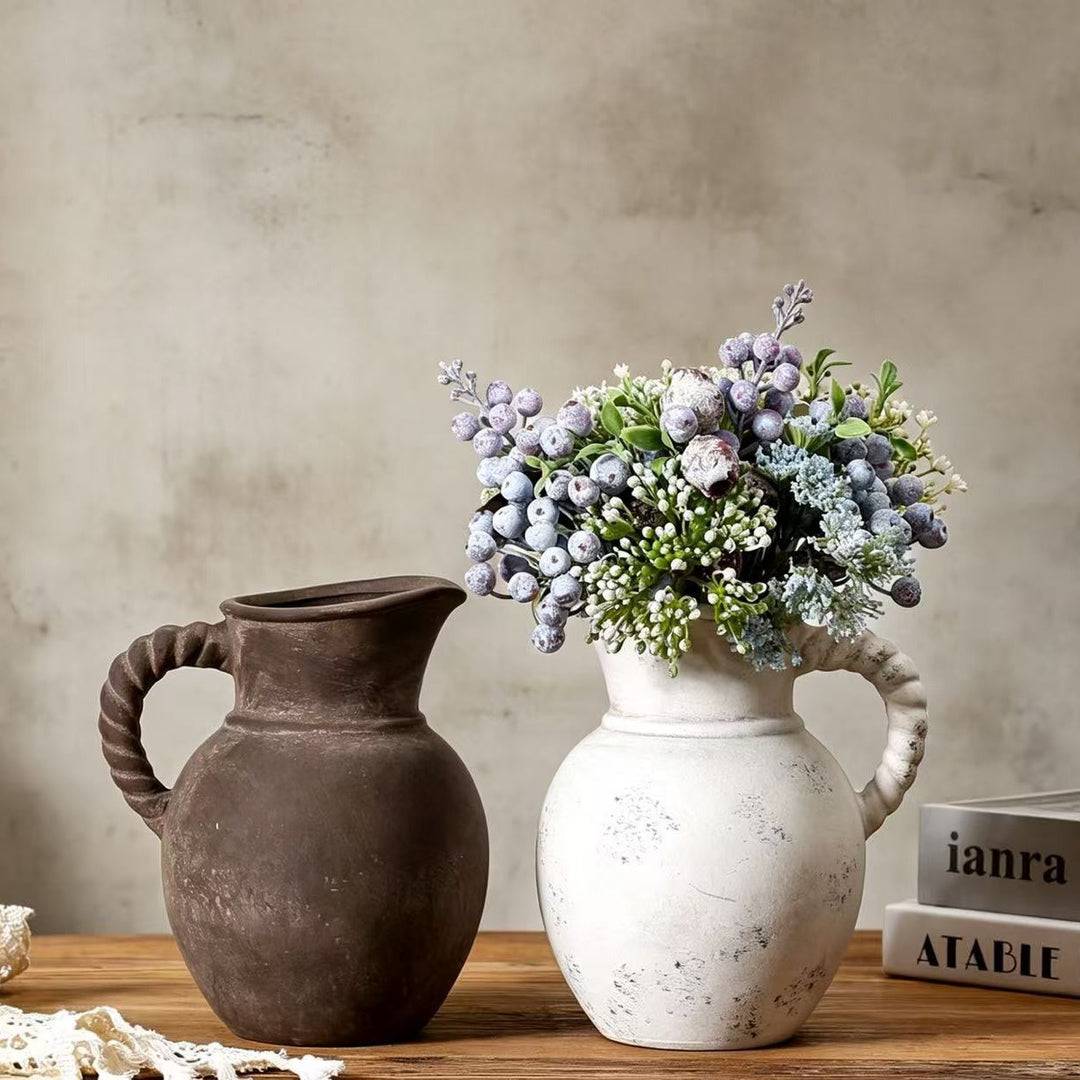 Elegant and Rustic Ceramic Carafe Bowlift