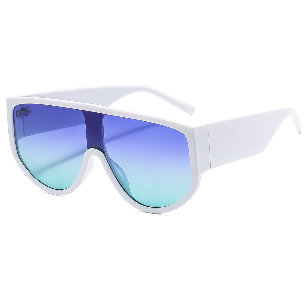 Women's fashion sunglasses with futuristic, transparent frame and large protection Bowlift