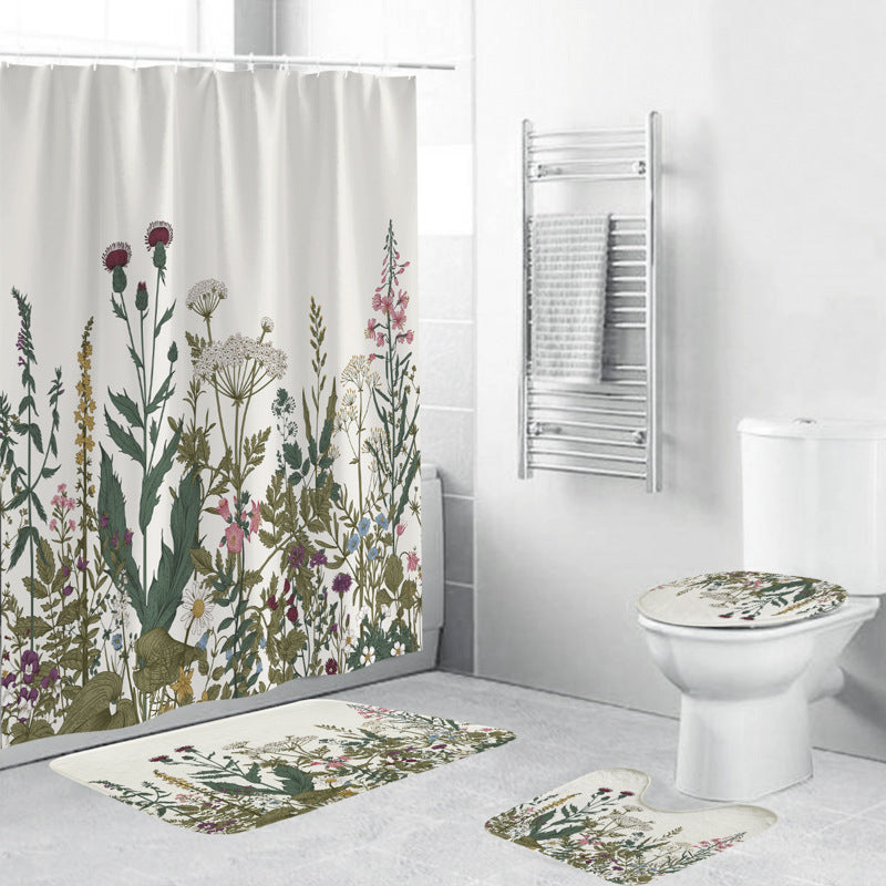 Leafy Botanical Themed Bathroom Ensemble Bowlift