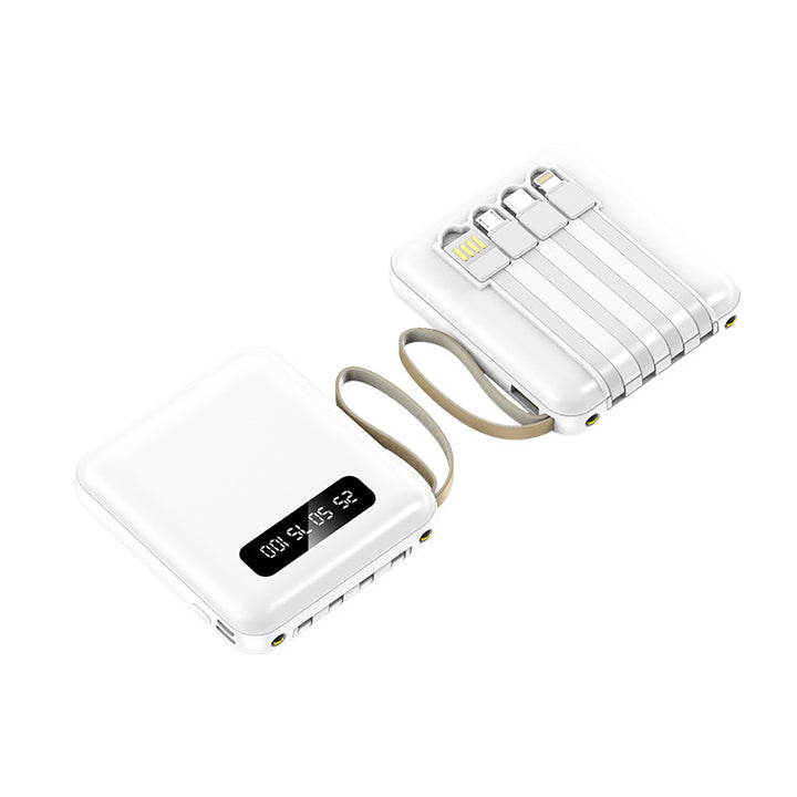 Multifunctional power bank with integrated charging cable Bowlift