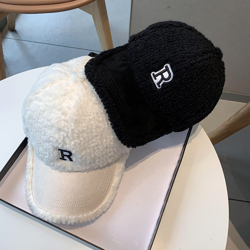 Women's Fuzzy Plush Baseball Cap Bowlift