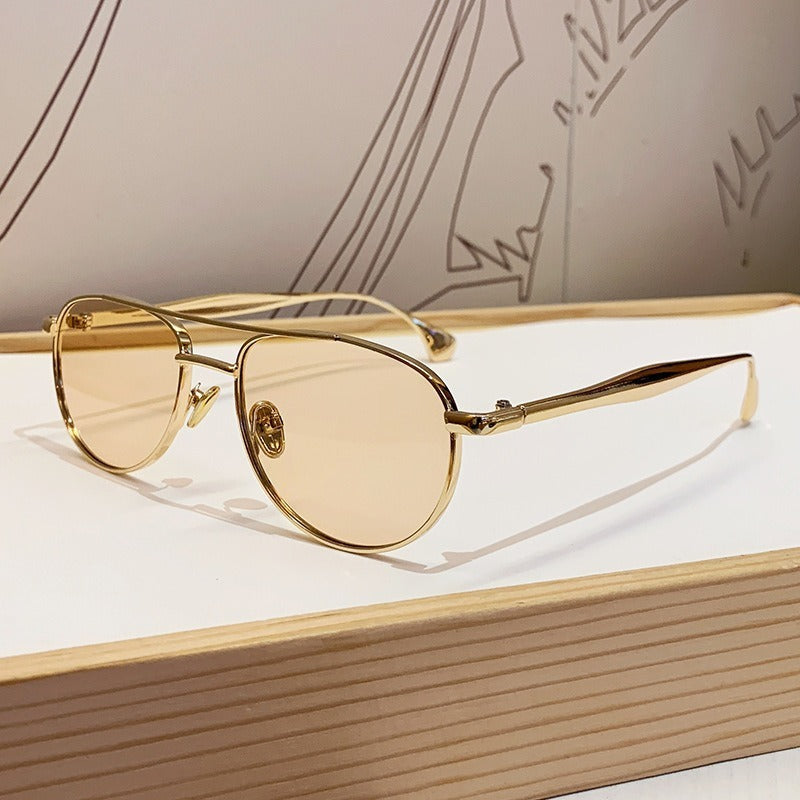 Men's Vintage-Inspired Round Frame Sunglasses Bowlift