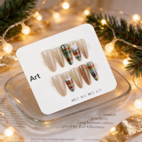 Modern Geometric Press-On Nail Set Bowlift