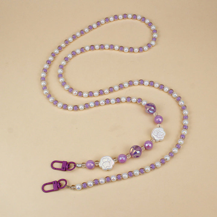 Heart-Designed Beaded Eyewear Chain Bowlift