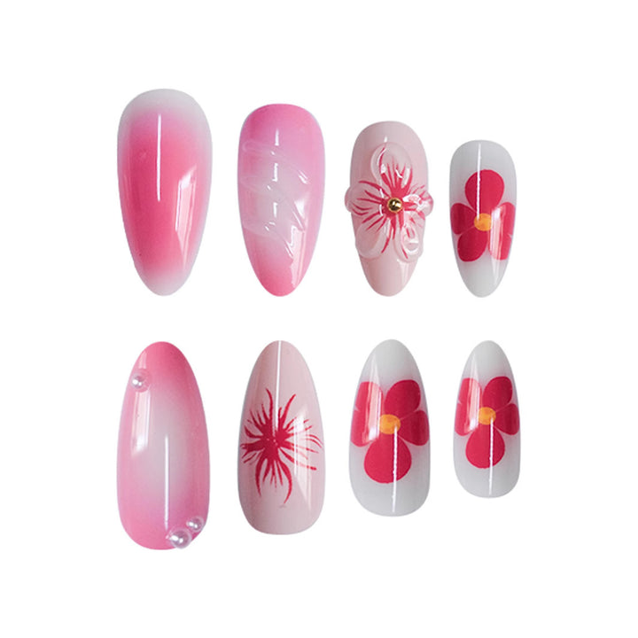 Floral Accented Nail Art Bowlift