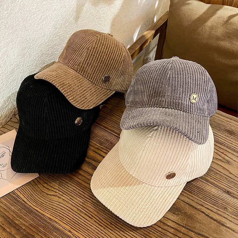 Women's Textured Corduroy Baseball Cap Bowlift