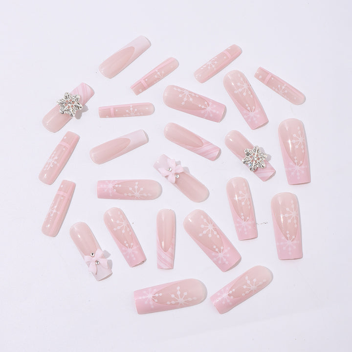 Creative nail art set with filigree snowflake and bow decorations Bowlift