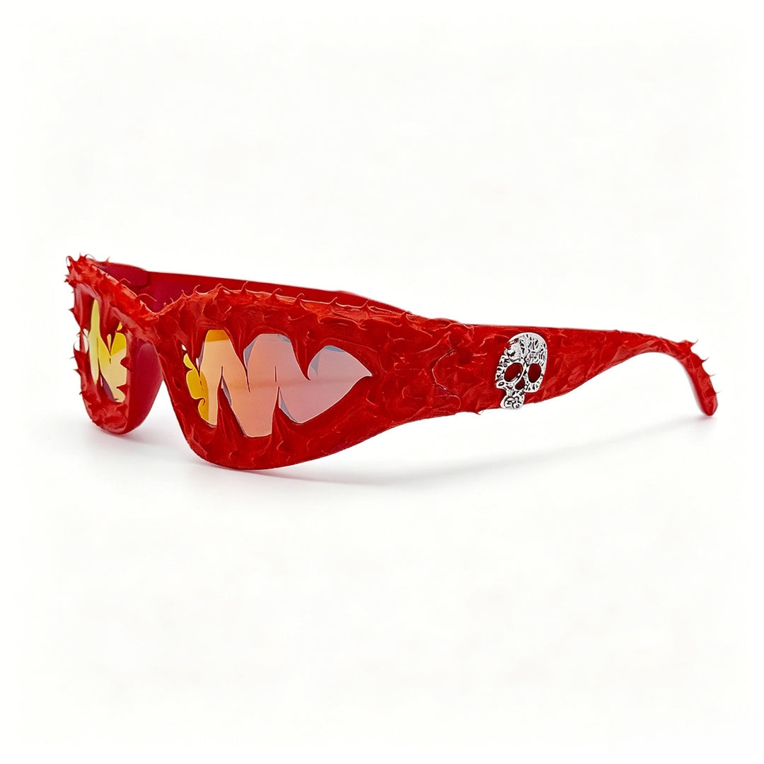Ladies creative fashion sunglasses with unique spikes and skull design Bowlift