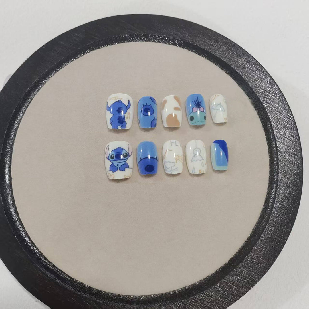 Fun Cartoon Character Press-On Nail Art Kit Bowlift