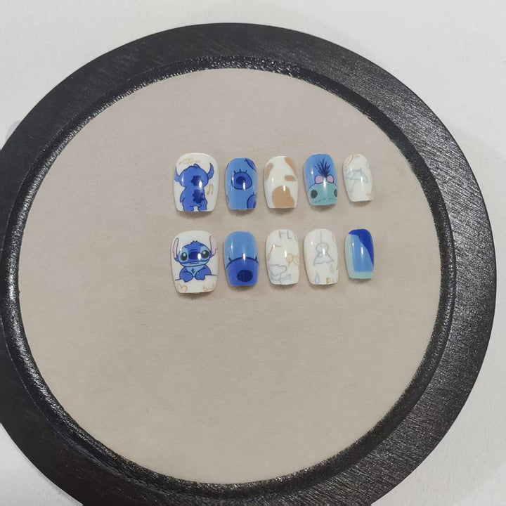 Fun Cartoon Character Press-On Nail Art Kit Bowlift