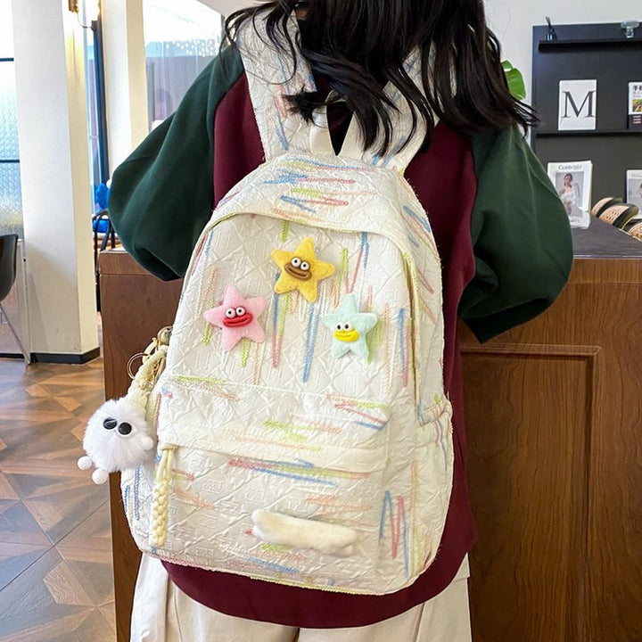 Backpack Made of High-Quality, Colorful Material with Playful Applications Bowlift
