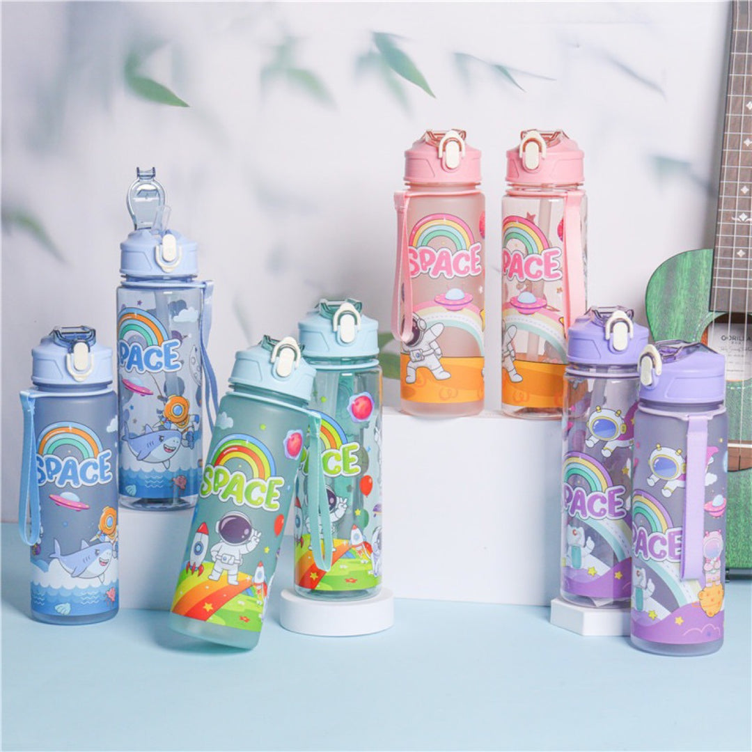 Women's Motivating Tritan Water Bottle with Practical Flip Top Lid Bowlift