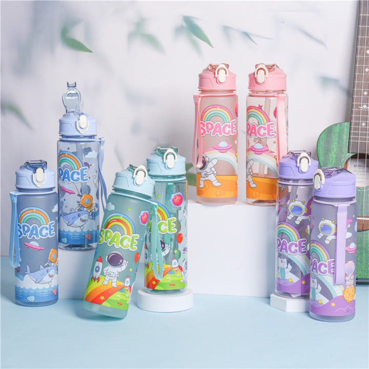 Women's Motivating Tritan Water Bottle with Practical Flip Top Lid Bowlift