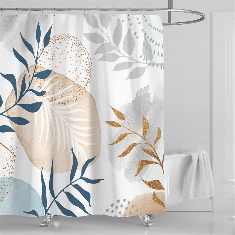 Floral Pattern Shower Curtain Bowlift