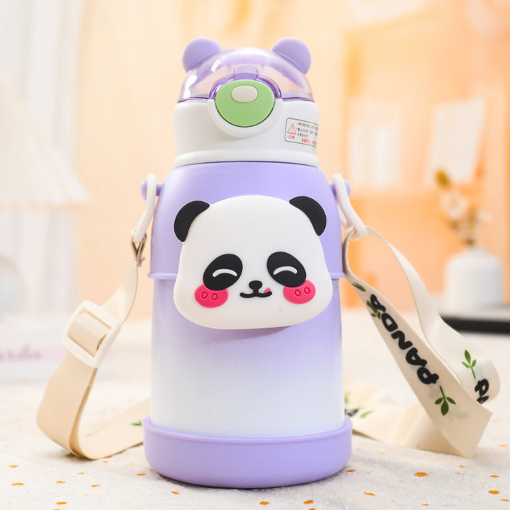 Ladies Insulated Water Bottle with Colorful Rabbit Design Bowlift